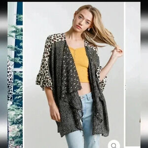 Umgee As Far as I know it Mix Prints Kimono/Duster(M/L)NWT